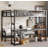 Twin XL Metal Bunk/Loft Bed | Convertible to Sofa, LED + USB, Desk & Shelves | Black Multifunctional Design