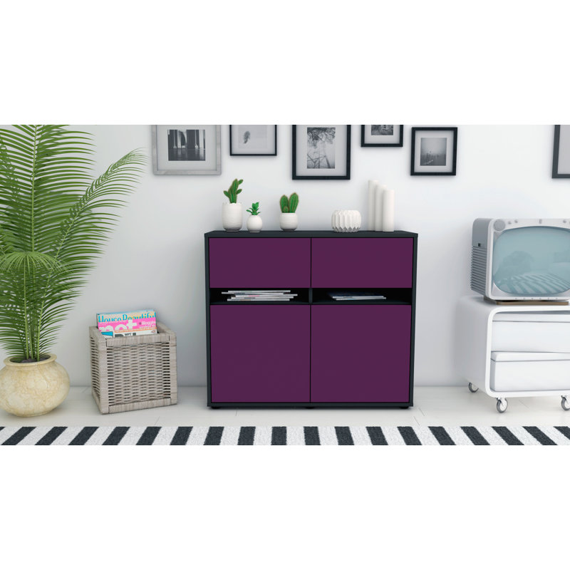 Racine 92cm Sideboard, Anthracite/Purple