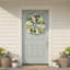 22" Spring Wreath with Hydrangeas, Heather and Viburnum