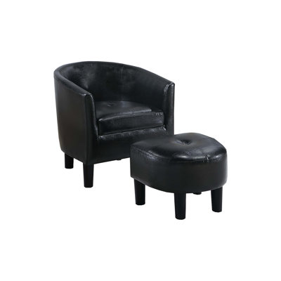 Chaise d'appoint noire et, de conception compacte, dossier incurvé, siège de soutien, s'adapte à différents styles de revêtement contemporain, nappe ouatée de fibres, ressort, mousse, ajoute une touche moderne au salon