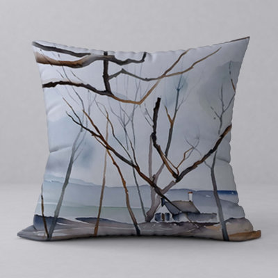 Coussin abstrait réversible Abstract