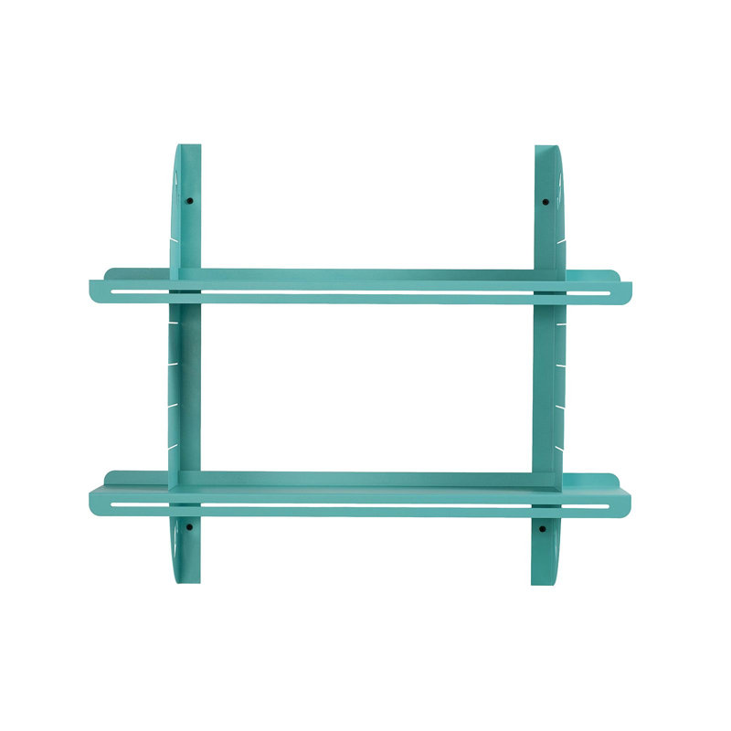 Decorative Metal Wall Shelf, Turquoise