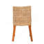Chaise de salle à manger en bois d'acajou et de rotin miel clair Kubu