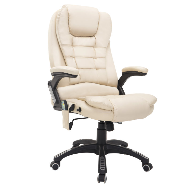 Wade Logan Executive Chair with Headrest, Beige