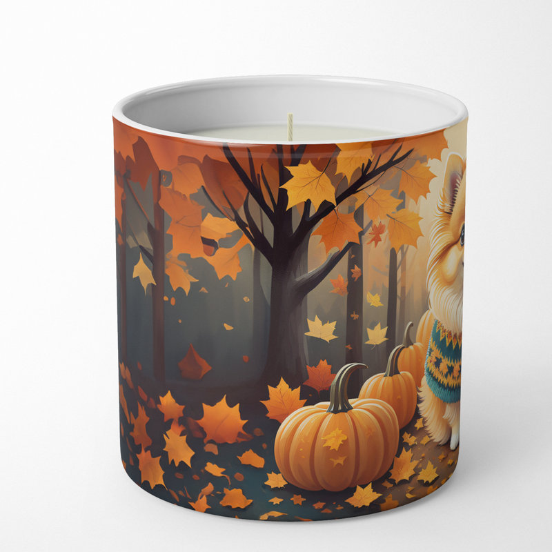 Pumpkin Spice Scented Tumbler Candle with Ceramic Holder