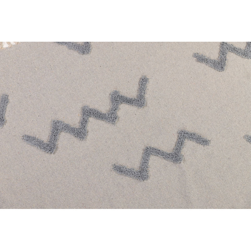 Holdrege Hand Woven Throw, Grey/Beige