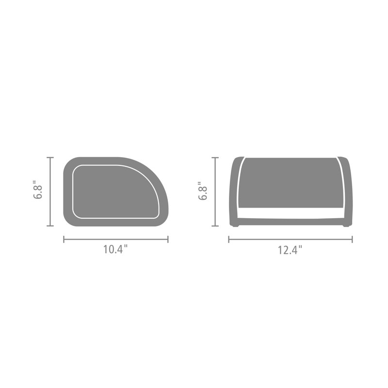 Brabantia Medium Roll Top Bread Box, White