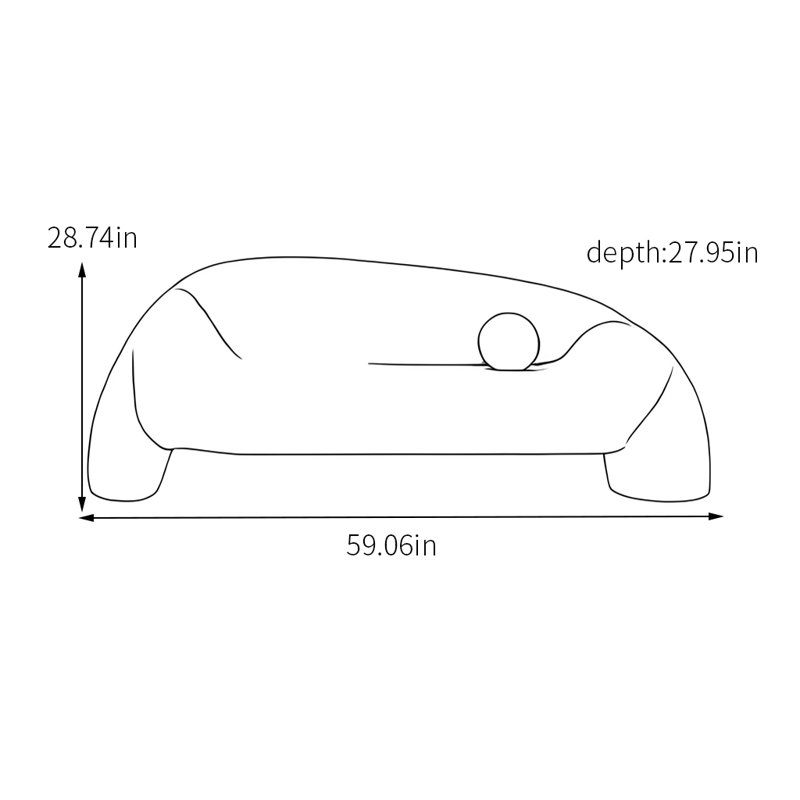 Durable Cat-Scratch Resistant Chaise Longue, Black