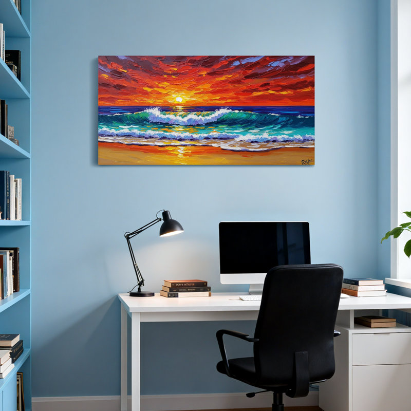 Art nautique et plage, H 16 po x l 32 po