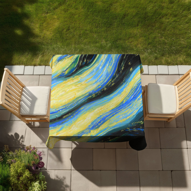 Liquid Magic Wave Tablecloth - Modern Indoor Outdoor Decor