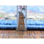 Tapis oriental 3 po x 7 po x 5 po x 4 po bleu clair tissé à la main Ersari avec de grands éléments, teinture naturelle, velours doux et luxuriant, tapis oriental 355E8A78F0FF410796B1234A741FBE64
