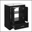 Meuble-lavabo 24 po avec lavabo en céramique, armoire de rangement autoportante moderne avec poignées argentées, portes à fermeture douce-21618565