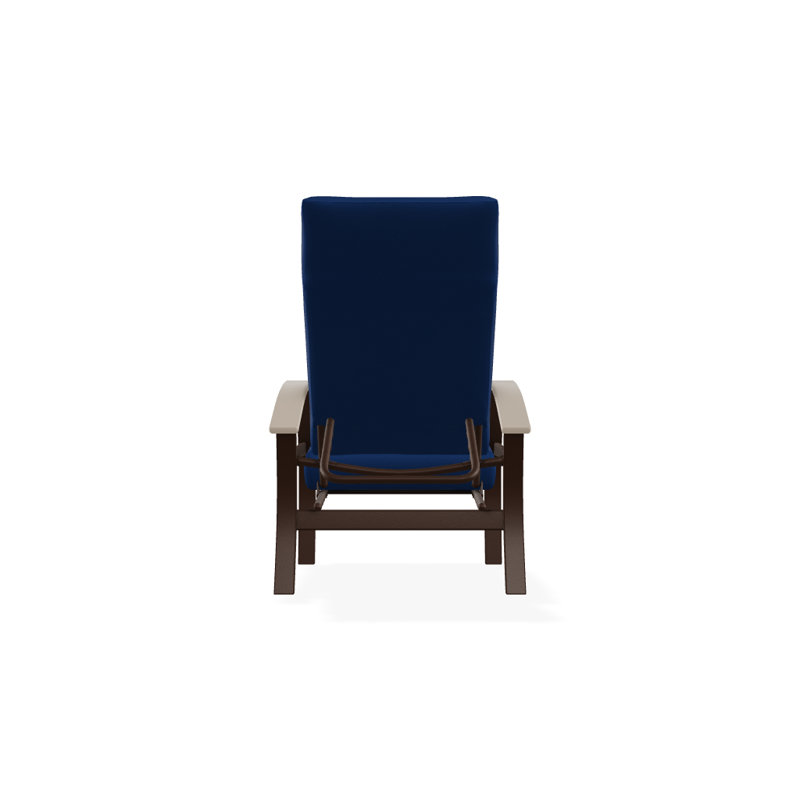 Chaise de patio inclinable avec coussins Askar, Azur, Kona texturé, Désert P60