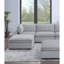 Canapé modulaire 7 pièces gris foncé avec revêtement en velours côtelé, 2 fauteuils d'angle, 3 fauteuils sans repose-pieds rembourrés 7 pièces pour le salon