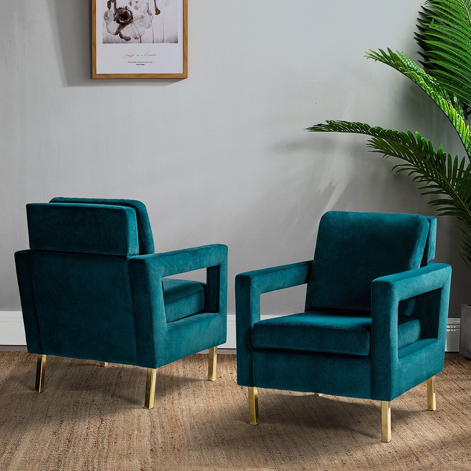 Clayne Velvet Armchair