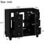 Armoire de salle de bain 36 po, 4 tiroirs et 1 porte, finition noire