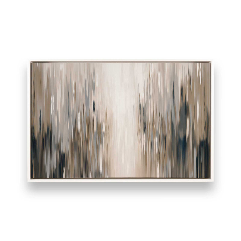 Impression sur toile mélodique en cascade, Cadre flottant blanc opaque, H 12,75 po x l 18,75 po x P 1,75 po