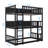 Twin-Sized Triple-Deck Rubber  Bunk Bed Fully Outfitted With Ladders And Guardrails-117529672