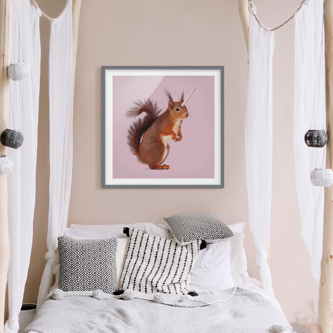 Gerahmtes Poster Unicorn von Jonas Loose