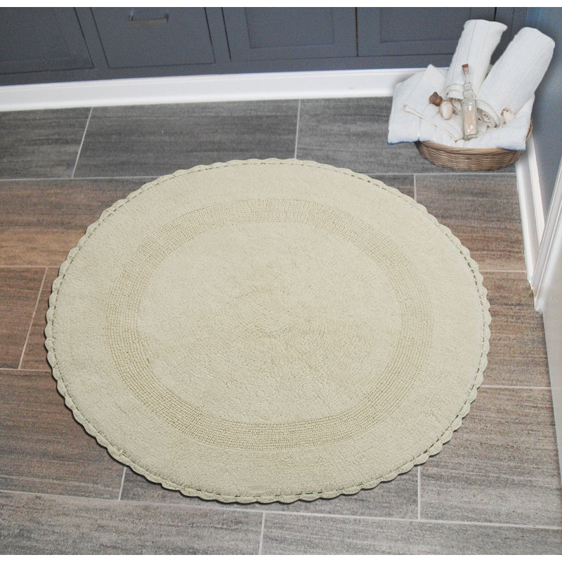 Jarris Cotton Bath Rug, Ivory