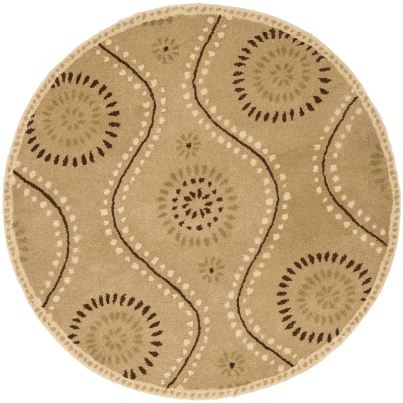 Tapis géométrique en laine touffeté à la main Coreatha Martha Stewart, Rond 8 pi