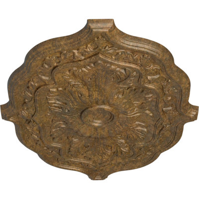 Médaillon de plafond Endurathane Pesaro, l 36 po x H 26 po x P 1 1/2 po, finition bronze frotté peint à la main