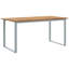 Solid Wood Top Metal Base Dining Table-703112654