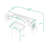 Vanity Makeup Desk with Storage Drawer, Cabinet, Stool and Charging Port-293328685