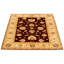 Tapis décoratif beige/Bourgogne en laine noué à la main de conception unique 5 pi 2 po x 6 pi 9 po noué à la main New Age