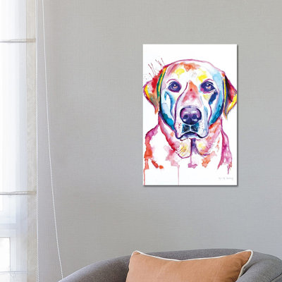 WaterColour Yellow Lab by Jennifer Seeley - Wrapped Canvas Gallery-Wrapped Canvas Giclée