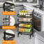 42cm W Metal Storage Rack with Wheels
