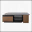 Table basse extensible, table basse en bois réglable en longueur avec 2 tiroirs de rangement pour le salon, grande table centrale rectangulaire longue