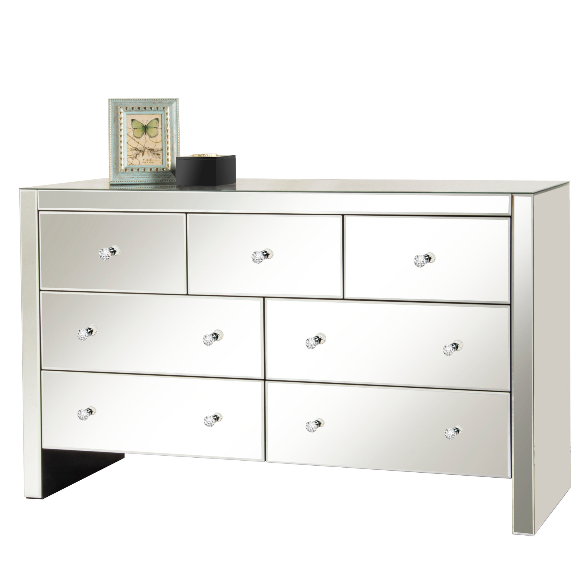 Lucreta 47.8'' W 7 - Drawer Dresser Everly Quinn Color: Blue