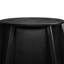 Table de salle à manger ronde de 60,81 po avec dessus en pierre frittée solide et base noire, 6-8 places, disque rotatif blanc de 31,5 po, feu, plateau tournant en bois de chêne stable et résistant aux égratignures, pour personnes