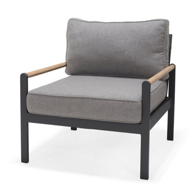  Fauteuil de patio extérieur en teck et aluminium 1 pièce Bahamas FSC