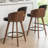 Tyandra Faux Leather Upholstered Swivel Counter Stool-190630657-193850517