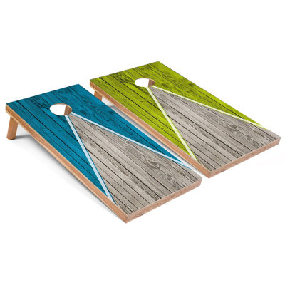 Ensemble de cornhole turquoise et lime toutes saisons | Comprend (2) planches (8) sacs et accessoires optionnels