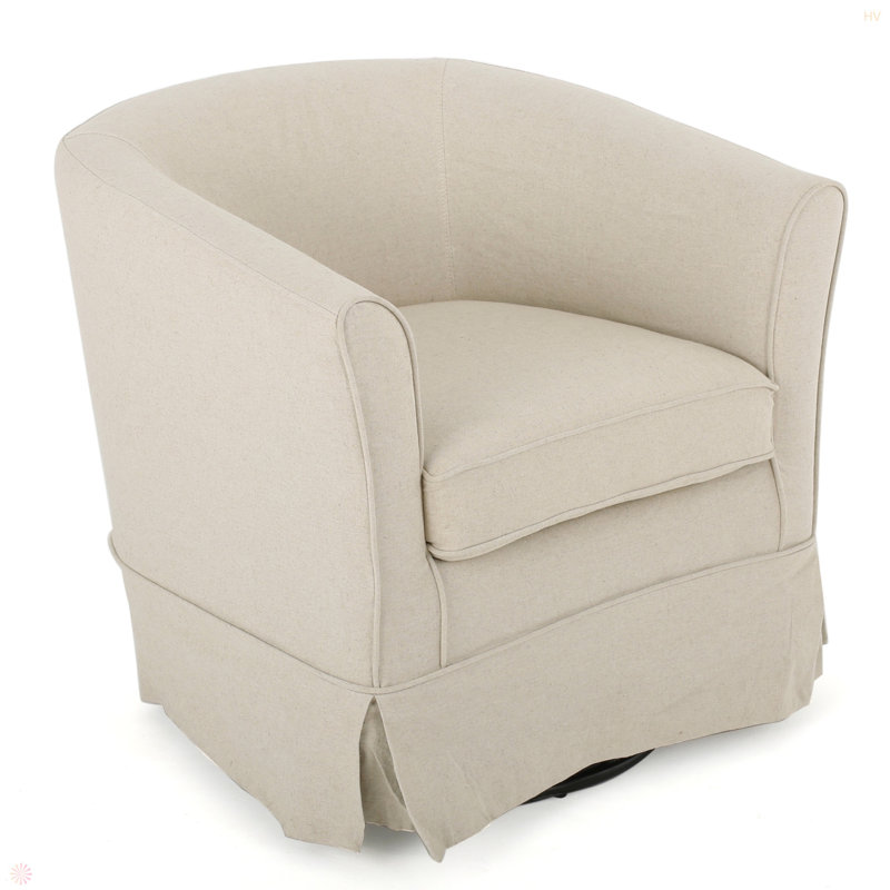 Chaise pivotante avec housse amovible, Tissu naturel