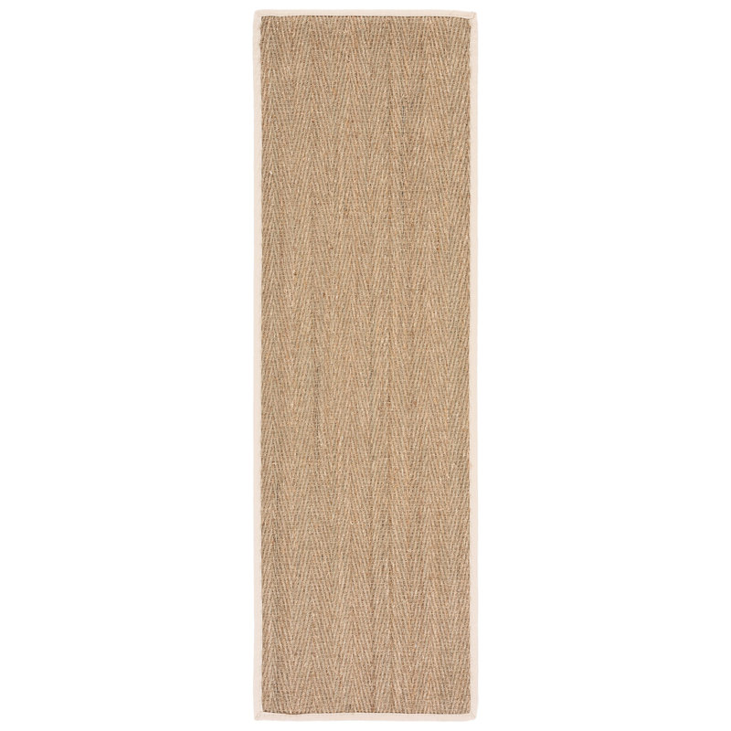 Deschamps Natural Fiber Seagrass Solid Color Rug, Runner 2'6" x 6'