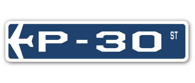 Plaque de rue Brawner P-30 Air Force, H 8 po x l 36 po x P 1 po