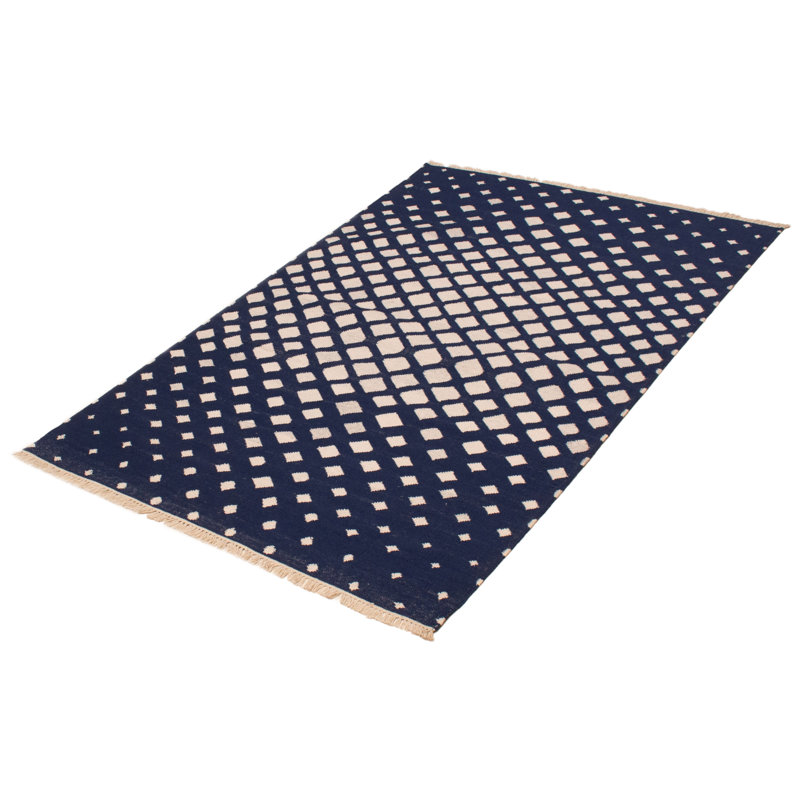 Kilim bleu marine Ankara 5 pi 3 po x 8 pi 2 po
