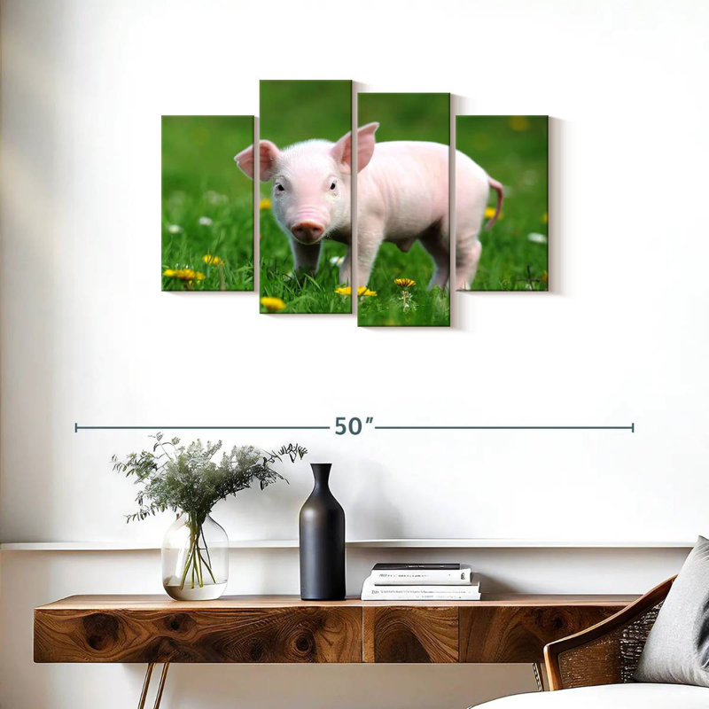 Brampt Spring Grass Pig, 22" H x 36" W