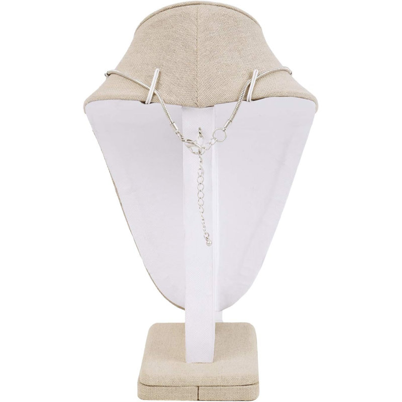 Boîte à bijoux Murtis +, H 10,5 po x l 6,38 po x P 4,13 po, Lin brun clair