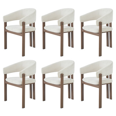 Linen Upholstered Metal Armchair in Beige