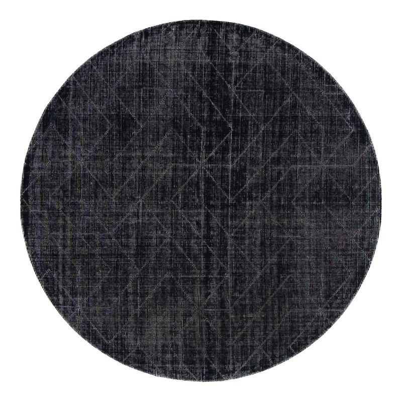 Cyndle Hand-Tufted Wool Geometric Area Rug, Round 10'