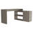 Axis L-Shaped Computer Desk with Open Storage Shelves and One Door Cabinet, for Home Office-1823961871