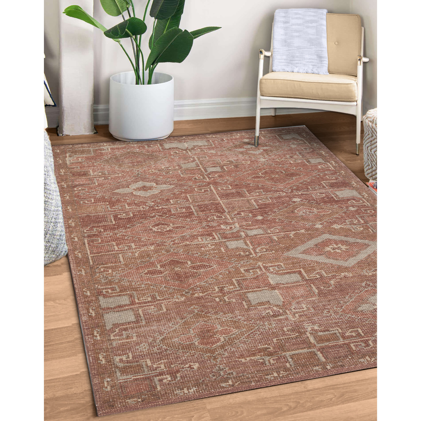 Maeve Hand-Knotted Geometric Wool Rug, Runner 2'6" x 8'