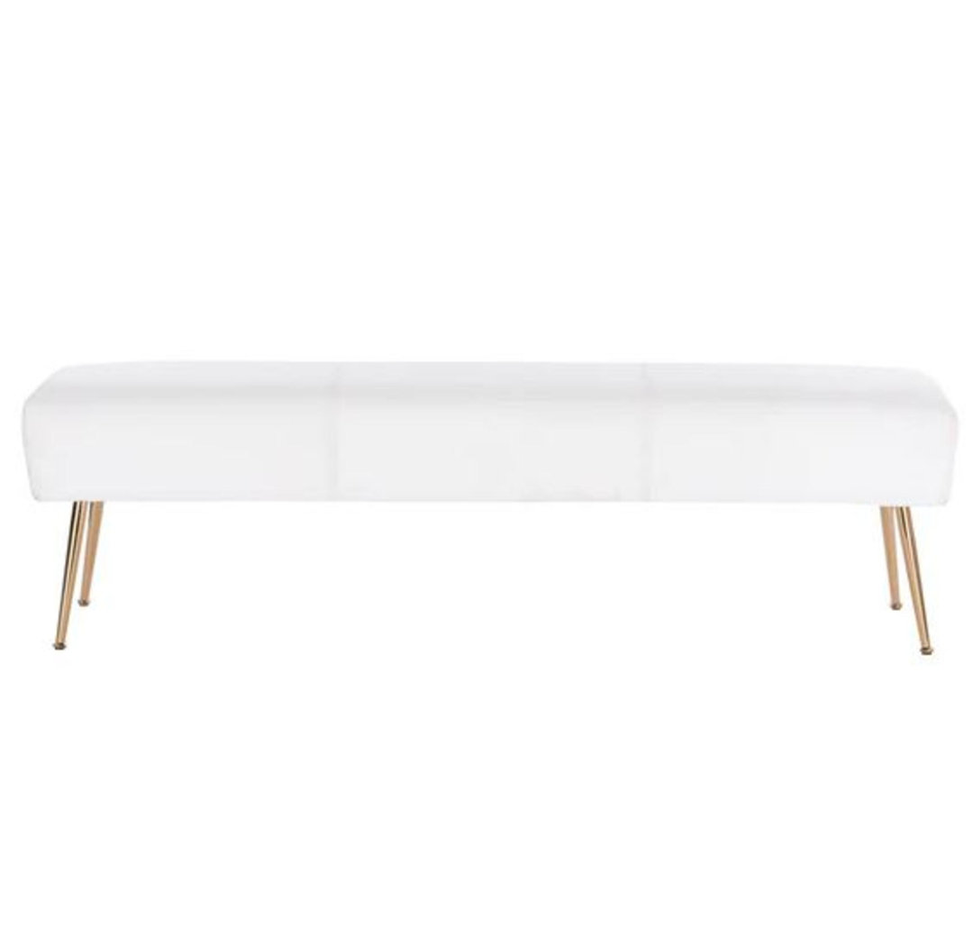Suzette Faux Leather Upholstered Bench – Modern Entryway, Bedroom, or Hallway Seating Everly Quinn
