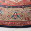 Tucson Heirloom Machine Washable Non-Slip Area Rug In Rust & Blue-1204758495