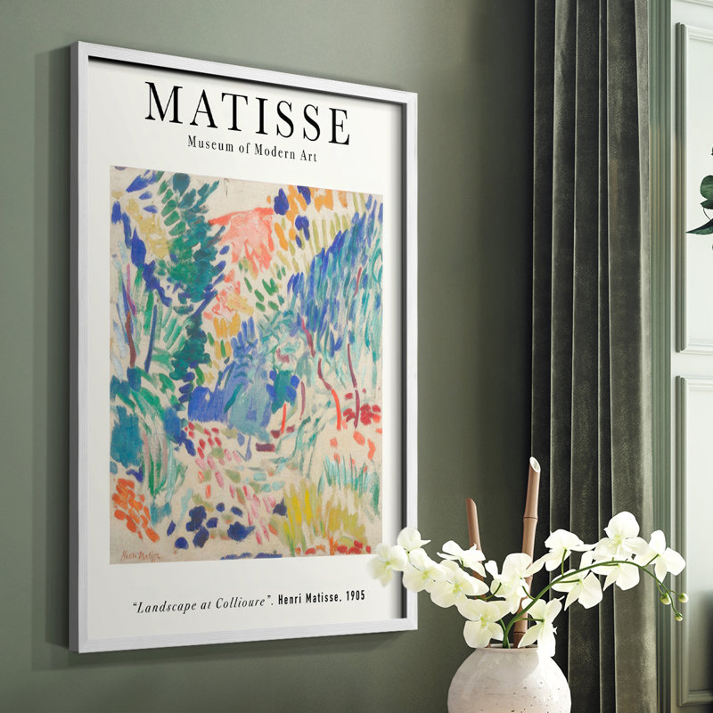 Matisse CL XXVI, reproduction encadrée - bois massif, Blanc, H 10 po x l 8 po